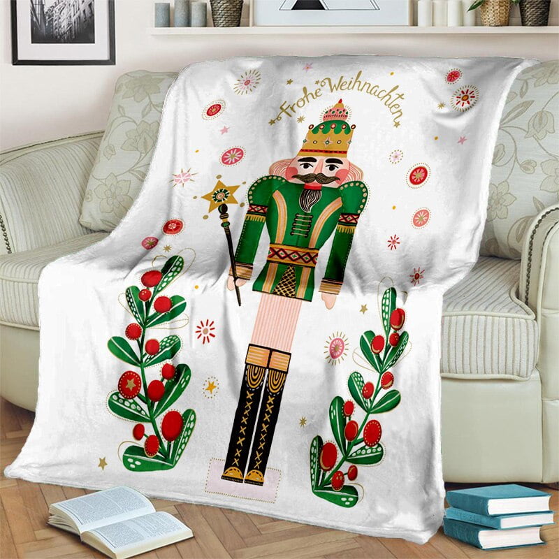 VODRM Couverture Classique Casse-noisette Festif De Noël, Cadeau D'anniversaire Pour Enfants, Filles, Femmes, En
