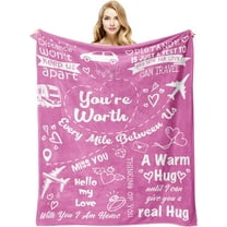 Long Distance Relationship Gifts, Girlfriend Gifts from Boyfriend, Birthday Gifts for Girlfriend Blanket 60"×50", Romantic Gifts for Her Anniversary Valentines Mother Day, to My Girlfriend Blankets