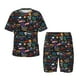 thumbnail image 1 of Fotbe Basketball Pijama Estampada de 2 Piezas para Niños – Ropa de Dormir de Manga Corta Cómoda para Niños y Niñas, Camiseta y Shorts de Algodón-Medium, 1 of 6