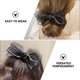 thumbnail image 3 of TEHAUX 1Ud Net Yarn Hair Clip Negro Ligero Con Moño Para Complemento De Peinado Fino, 3 of 8