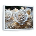 thumbnail image 2 of Designart Roses art Mural Encadré Surdimensionné, art Mural Encadré Roses, Or Pur Rose Adoration, art Mural Encadré Blanc, 20x12 Pouces Cadre Couleur Blanche, 2 of 5