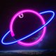 thumbnail image 1 of Signo de neón del planeta, letrero LED del planeta para la decoración de la pared, luz de neón colgante estética de Saturno, luces del planeta para el dormitorio, sala de juegos, 1 of 5
