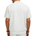 thumbnail image 3 of Qiyinn Men's Solid Color Short Sleeve Turn-Down Collar Casual Business Top T-Shirt, 3 of 6