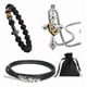 thumbnail image 1 of Cadena Hombre Cruz Cadena Con Corona Anillo Acero Inoxidable Xtellar Plateado, 1 of 4