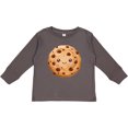 thumbnail image 3 of Inktastic Kawaii Happy Chocolate Chip Cookie Boys or Girls Long Sleeve Toddler T-Shirt, 3 of 5