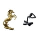 thumbnail image 5 of Elegante estatua abstracta de caballo pensador de pie, hecha a mano, moderna figura de mesa, decoración para hoteles, estanterías, chimeneas, escritor, 5 of 8