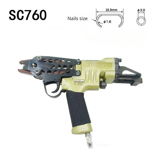 Pistolet à Clous de Type C Facile à Utiliser SC760 Pistolet pour Cage de Poulet SC7C Pistolet à Rocher Pistolet à Filet de Pêche SC7E Pistolet de Siège Auto Pistolet à Clous de Type C