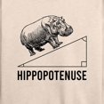 thumbnail image 3 of Instant Message - Hippopotenuse - Women's Lightweight French Terry Long Sleeve Shirt, 3 of 6