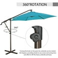 thumbnail image 3 of COBANA Outdoor Patio Umbrella, 10ft Offset Hanging Patio Umbrella with Aluminum Stand, Outdoor Cantilever Umbrella with 360° Rotation, Crank and Tilt System, Blue, 3 of 8