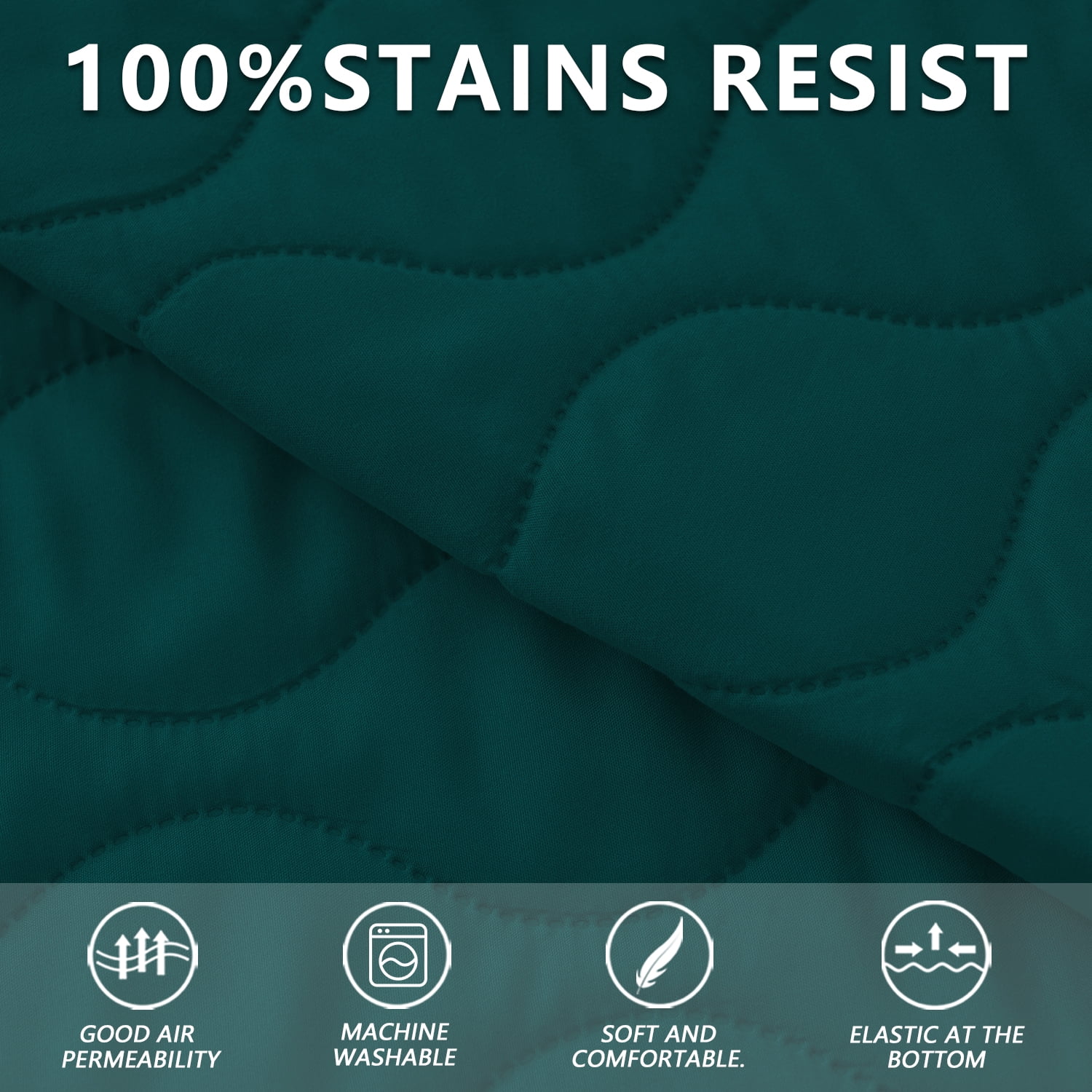Waterproof Mattress Protector, Noiseless Full Size Mattress Pad with Deep Pocket Fitted Up to 11",Breathable Fitted Sheet Quilted Mattress Pad Cover (Black,Full)