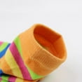 thumbnail image 2 of Rainbow Striped Pattern Toe Socks (Adult Medium - Women's Shoe Sizes 5-10) - Orange Accent, 2 of 3