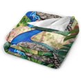 thumbnail image 2 of Peacock Throw Blanket Peacock Forest Plant Luxury Cozy Plush Soft Blanket for Bed, Couch, Sofa, Dorm, Home Decor Queen Size 60"X50", 2 of 6