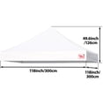 thumbnail image 2 of Tradesparker 10x10 Commercial Pop Up Canopy Replacement Top-Windproof D-Rings+Banner Grommets+Loop Pile Wall System,Ez Canopy Cover ONLY-Frame/Side Walls NOT Included(Blue), 2 of 5