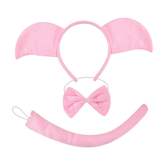 Conjunto de disfraz de cerdo: regalos adorables para fiestas de disfraces, carnavales, festivales y espectáculos. Juego de 3 piezas