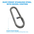 thumbnail image 3 of Uxcell 0.7" Stainless Steel Fishing Quick Snaps Clips Oval Split Rings Fishing Tackle Black 150 Pack, 3 of 6