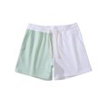thumbnail image 4 of HOOMEUMY Men's Two-Tone Drawstring Elastic Waist Breathable Classic Solid Quick Dry Stretch Shorts with Pockets White XXXL, 4 of 4