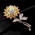 thumbnail image 2 of Broches de girasol para mujer, moda de Austria, diamantes de imitación de cristal, broches de flores doradas elegantes, flores de sol brillantes, 4 Uds., 2 of 4