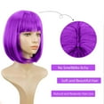 thumbnail image 5 of Yoofe Wigs Human Hair,Ladies Wig Carnival Human Hair Wig 30CM Wig Short Suitable for Party Decoration Wave Wigs for Women Natural Color 1Pc,11. Inches, 5 of 7
