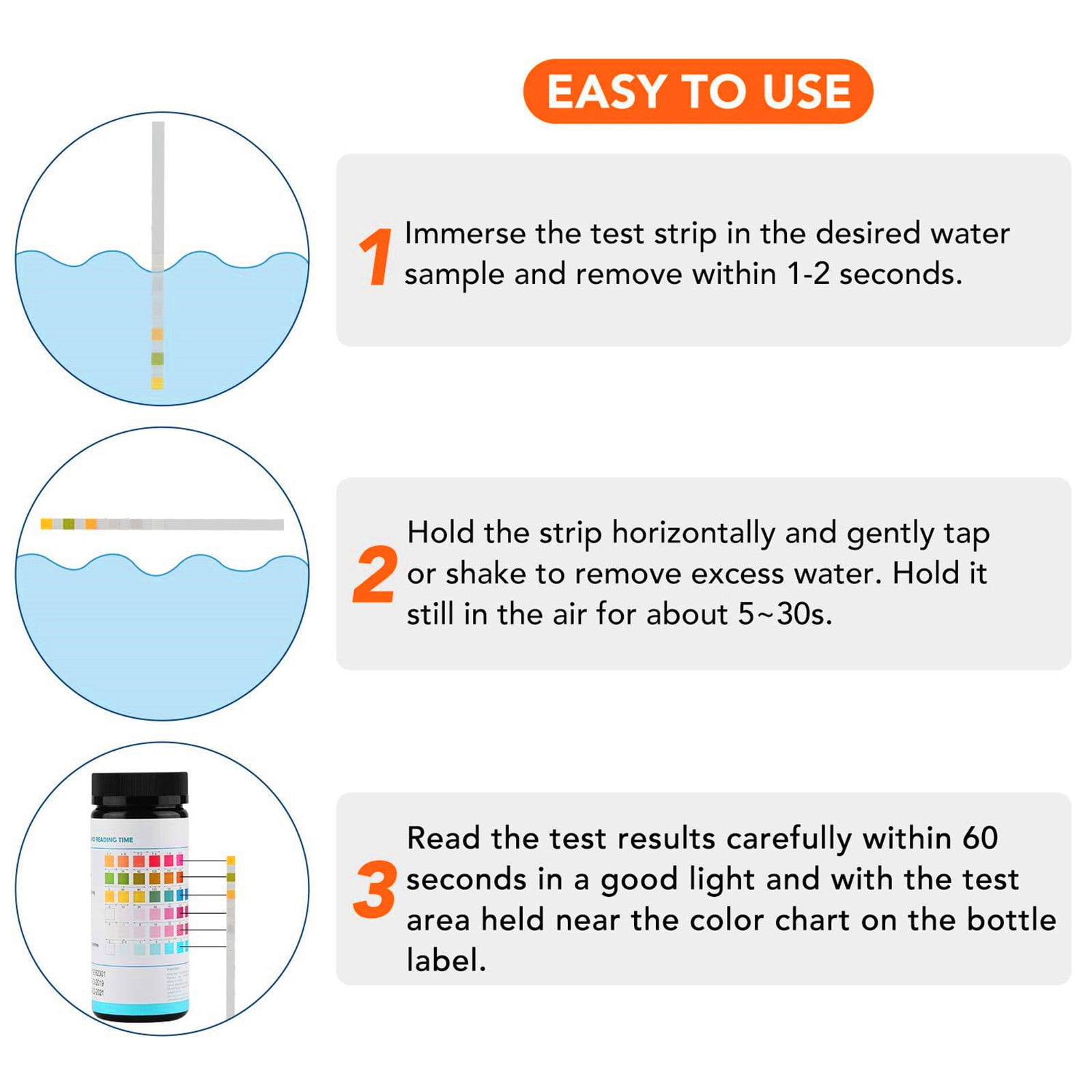 pH Test Strips 0-14: 50 Strips Universal pH Test Paper Test Strips for Drinking Water, Aquarium, Pool, Hot Tub, Spa,100ct Litmus Paper pH Testing Soap Making and Food