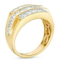 thumbnail image 2 of Pompeii Men's 1 1/2 CT. T.W. Diamond Stepped Triple Row Ring in 10K Gold (G/H,I2-I3), 2 of 3