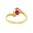 thumbnail image 6 of Galaxy Gold 0.46 ct 18k Solid Gold Ring Diamonds Oval Ruby 3029 (9.5), 6 of 7