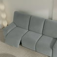 thumbnail image 3 of CUH Stretch Elastic Couch 1-3 Seat Wedding Lazy Recliner Sofa Covers Protector Armchair Banquet Chair Cover Light Gray 1 Seat, 3 of 8