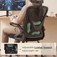 thumbnail image 2 of Mesh Office Chair, Ergonomic Rolling Swivel Desk Chairs with Lumbar Support, High Back Desk Chair with Headrest, Comfy Computer Chair for Home, Office, Bedroom, Study, Student (Black), 2 of 11