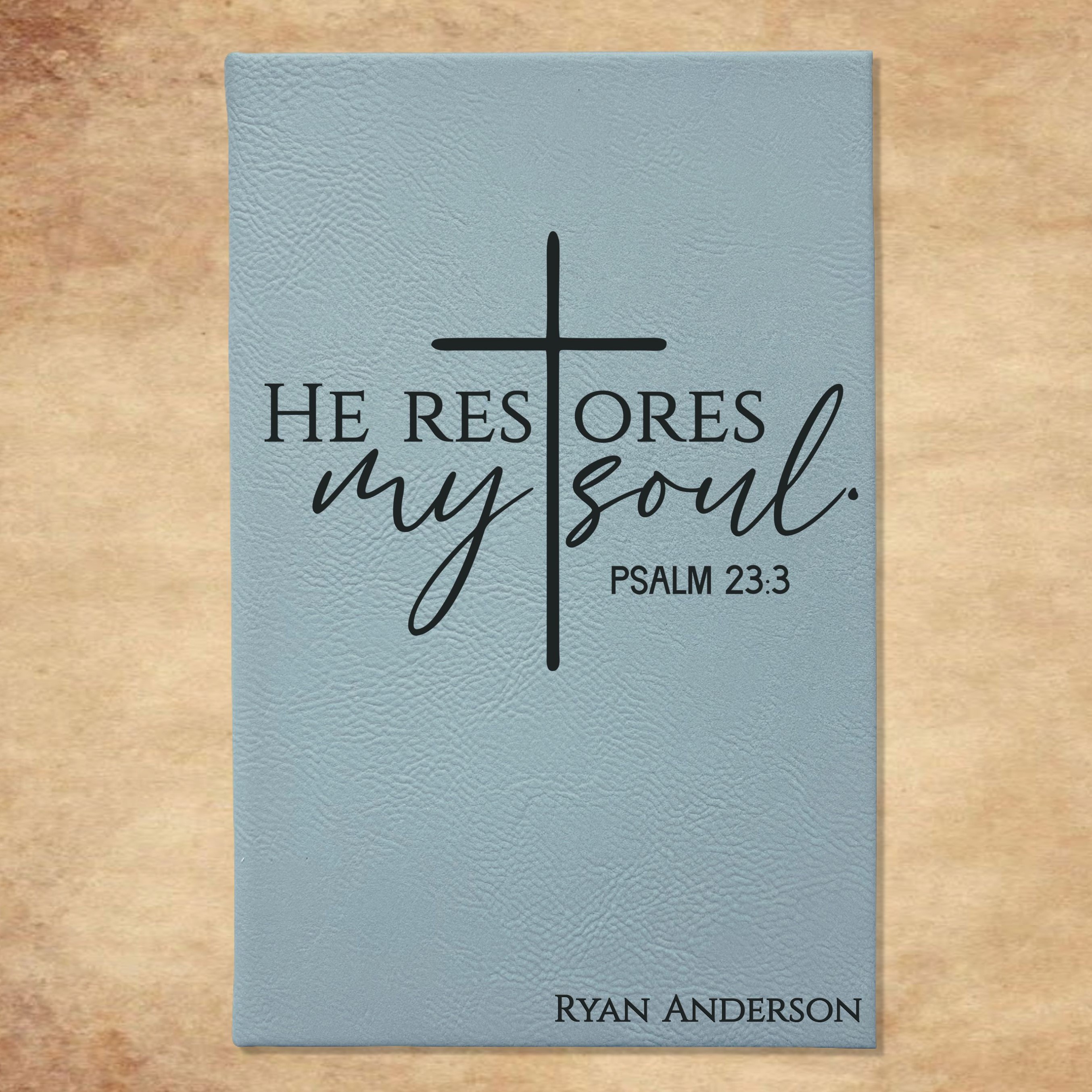 Personalized Christian Prayer Journal for Men & Women, Custom Engraved Name, Daily Devotional, Scripture Writing, Gratitude and Faith Gift