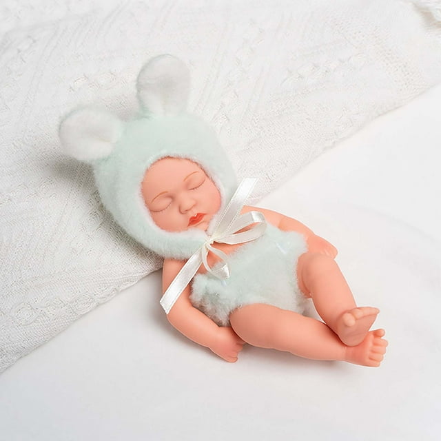 Fiudx Muñeca Bebé Renacida, Vinilo Suave, Apariencia Realista, Extremidades Ajustables para Posar, Accesorio de Fotografía Perfecto, Gran Regalo para Fiestas, 7.48 Pulgadas, Incluye Chupete y Ropa.
