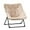 Light Camel, variant on X-Large Saucer Chair, Comfy Oversized Folding Chair, Faux-Fur Reading Chair for Teens, Adults, Foldable Accent Lazy Chair, Metal Frame Lounge Chair for Living Room, Bedroom, Dorm, Grey