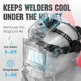 thumbnail image 3 of Casco de soldadura YESWELDER con oscurecimiento automático con ventilador y luz, 3 of 9