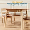 thumbnail image 4 of ECR4Kids Hideaway Storage Table and Chairs, Kids Furniture, Dark Walnut/Antique White, 3-Piece, 4 of 9