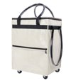 thumbnail image 3 of Sac d'Épicerie Réutilisable sur Roues, Sac Fourre-Tout Roulant Pliable Imperméable, Chariot de Magasinage Portable Grande Capacité avec Poignée Incassable pour Déménagement, Voyage, Camping, 3 of 7