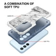 thumbnail image 2 of Samsung Galaxy S23 FE Case, Rosebono Hybrid Dual Layer Graphic Design Pattern Heavy Duty Protection Case For Samsung Galaxy S23 FE (White Marble), 2 of 4