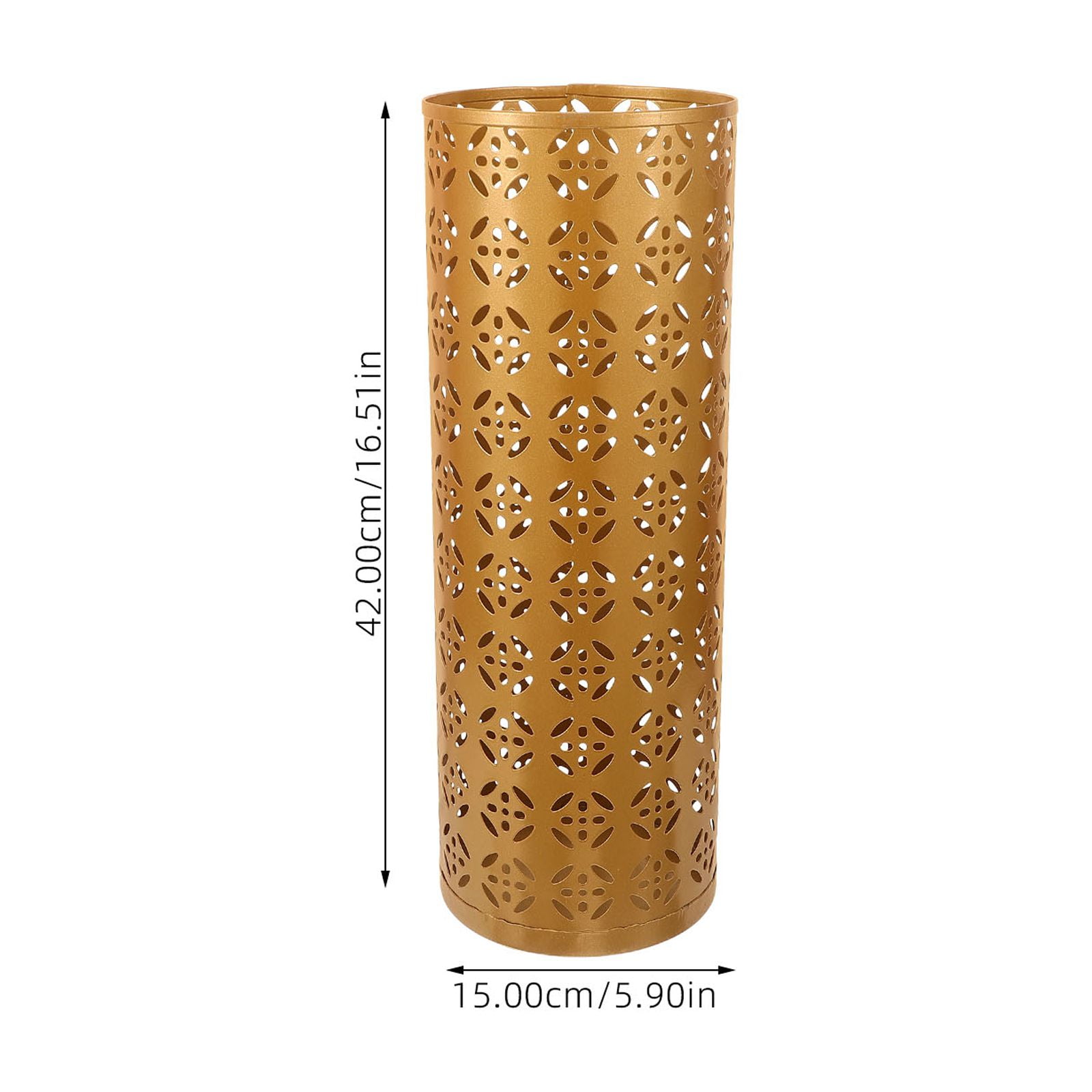 HEMOTON Iron Umbrella Bucket Round Metal Storage Bucket Umbrella Holder for Entryway