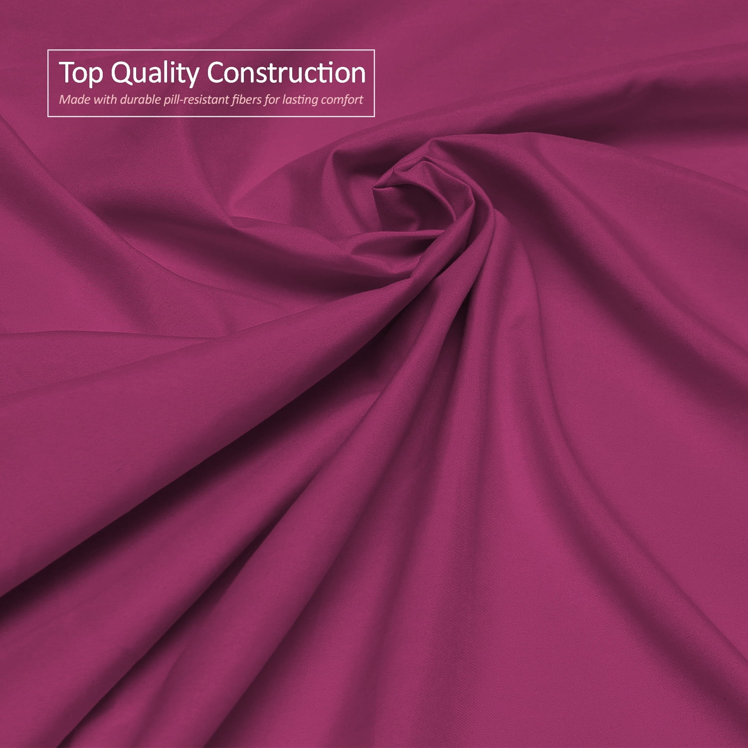Clara Clark 18" - 21" Extra Deep Pocket Fitted Sheet, Fits High Profile Mattresses with Toppers, Premium 1800 Collection Double Brushed Soft Microfiber, Full Size, Magenta