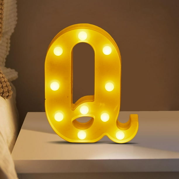 Xihbxyly Luces Led con Alfabeto, Diseño de Mensaje Personalizable, Bombillas Led Brillantes de Bajo Consumo, Fácil Instalación En Paredes o Ventanas, Decoración para Fiestas y Bodas, Funciona con Pil