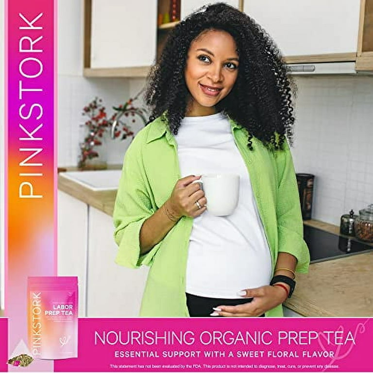 Pink Stork Labor Prep Tea: Sweet Floral, Red Raspberry Leaf Tea, 100%  Organic, Pregnancy Must Haves, Labor and Delivery + Postpartum Essentials,  Hormone Balance for Women, Women-Owned, 30 Cups