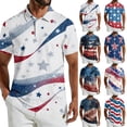 thumbnail image 6 of Men's USA 250th Anniversary Patriotic Stars Polo Shirt American Flag Style Casual Short Sleeve America 250 Merchandise, 6 of 6