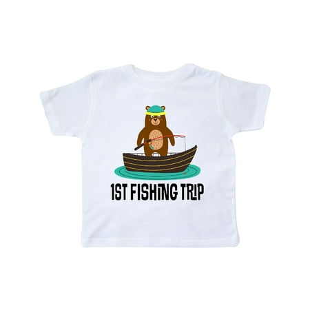 

Inktastic 1st Fishing Trip Gift Toddler Boy Girl T-Shirt