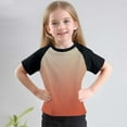 thumbnail image 4 of BLVB Girls Boys Tshirt Raglan Shirt Baseball Tee Cotton T-Shirt Short Sleeve Gradient Shirts 3-14 Years, 4 of 7
