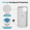 thumbnail image 5 of Shockproof Designed for iPhone 12 Mini Case, Liquid Silicone Phone Case with [Soft Anti-Scratch Microfiber Lining] Drop Protection 5.4 inch Slim Thin Cover, White, 5 of 16