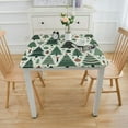 thumbnail image 3 of nygtbtfer Christmas Tablecloth Green Xmas Tree Table Cloth Washable Forest Table Cover for Winter Holiday Party Dining Table Decoration, 3 of 7