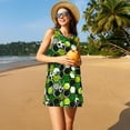 thumbnail image 3 of Vsdgher Robe d'Été Imprimée Soccer1 pour Femmes Décontractée Col en U Robe de Plage Sans Manches Robe Débardeur Ample avec Poche, 3 of 7