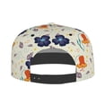 thumbnail image 4 of Daiia Flower Leaves print Flat Bill Hats Flat Brim Trucker Cap Baseball Cap Adjustable Classic Low Profile Hat Unconstructed Plain Cap, 4 of 9