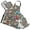 Cartoon Graffiti Doodle, variant on Halloween Skull Pumpkin Hat 5 Pcs Kitchen Set Heat Resistant Oven Mitts and Non-Slip Pot Holders with Adjustable Cooking Apron