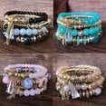 thumbnail image 6 of Women's bohemian creative beaded crystal bracelet 4 pack multi-layer beaded fashion bracelet, 6 of 10