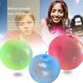 thumbnail image 3 of Xingzhi Bubble Ball TPR Inflatable Round Ball Children Toy Wobble Transparent Bubble Ball, L, Green, 3 of 9