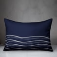 thumbnail image 3 of Creative Products Navy Wavy Lines 20 x 14 Spun Poly Pillow, 3 of 3