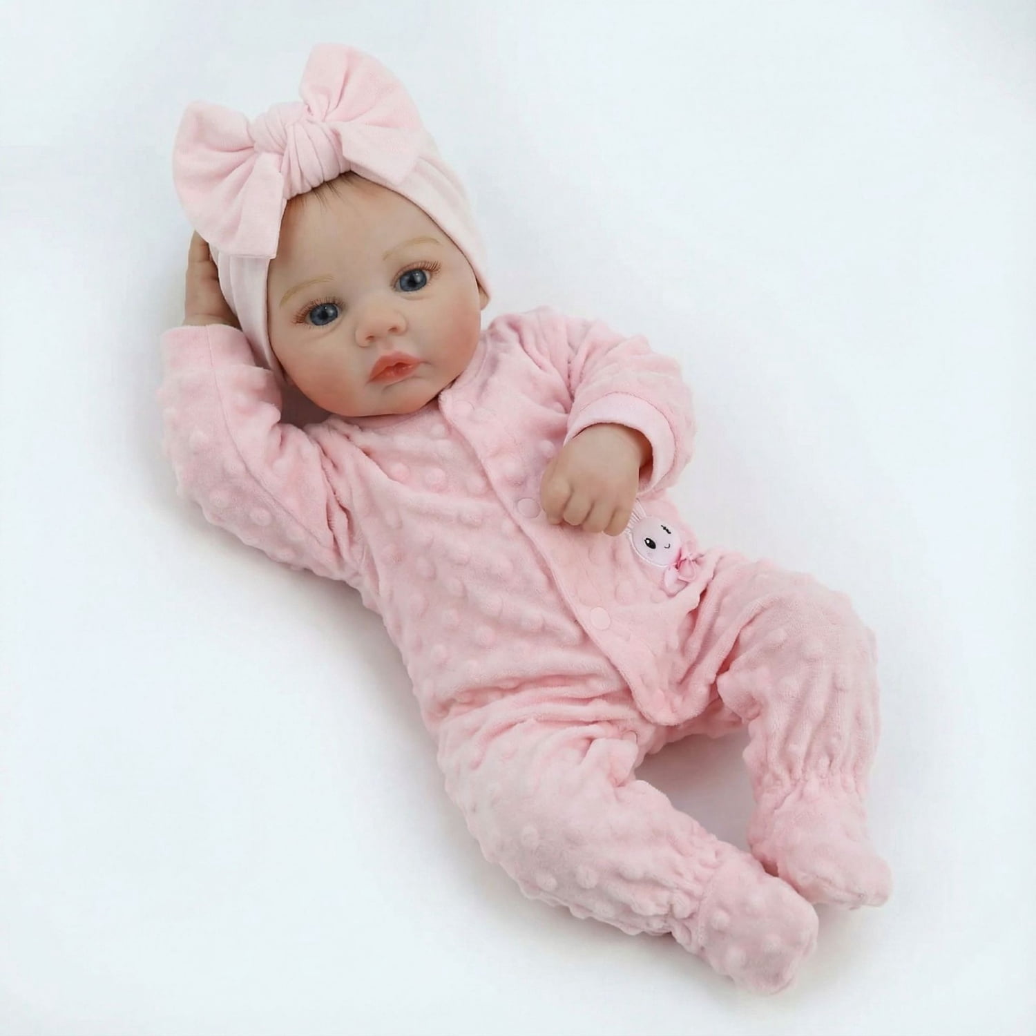 Realistic Reborn Baby Dolls - 18 inch Lifelike Newborn Baby Girl Real Life Soft Body Doll Gift with Accessories for Kids Age 3+